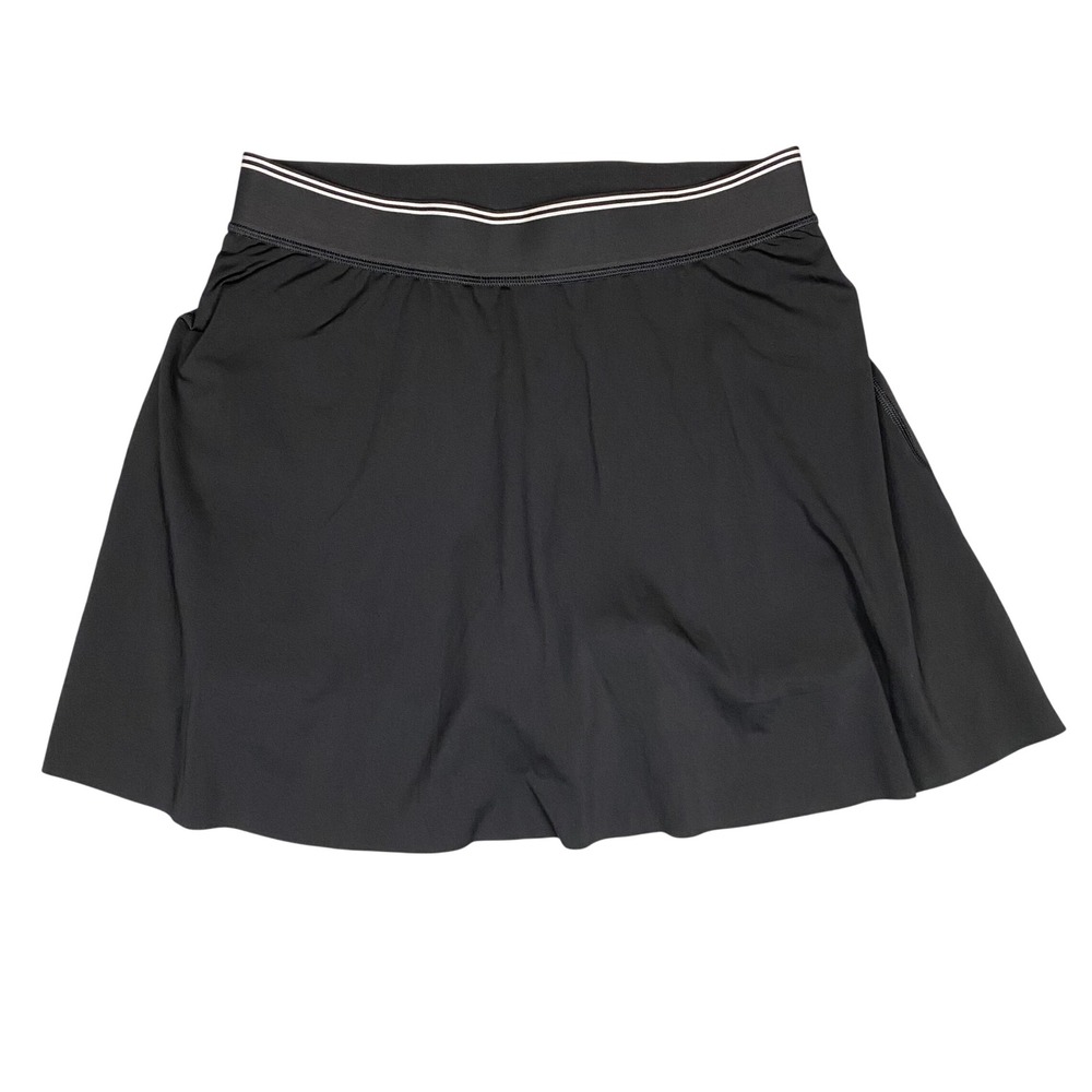 Athleta Ace A-Line Tipped 15.5" Active Skort Skirt Women Size M Black